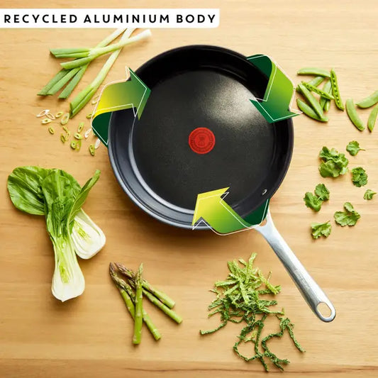 Tefal Jamie Oliver by Enjoy 3-delige keramische pannenset 24 + 28cm incl. panbeschermer