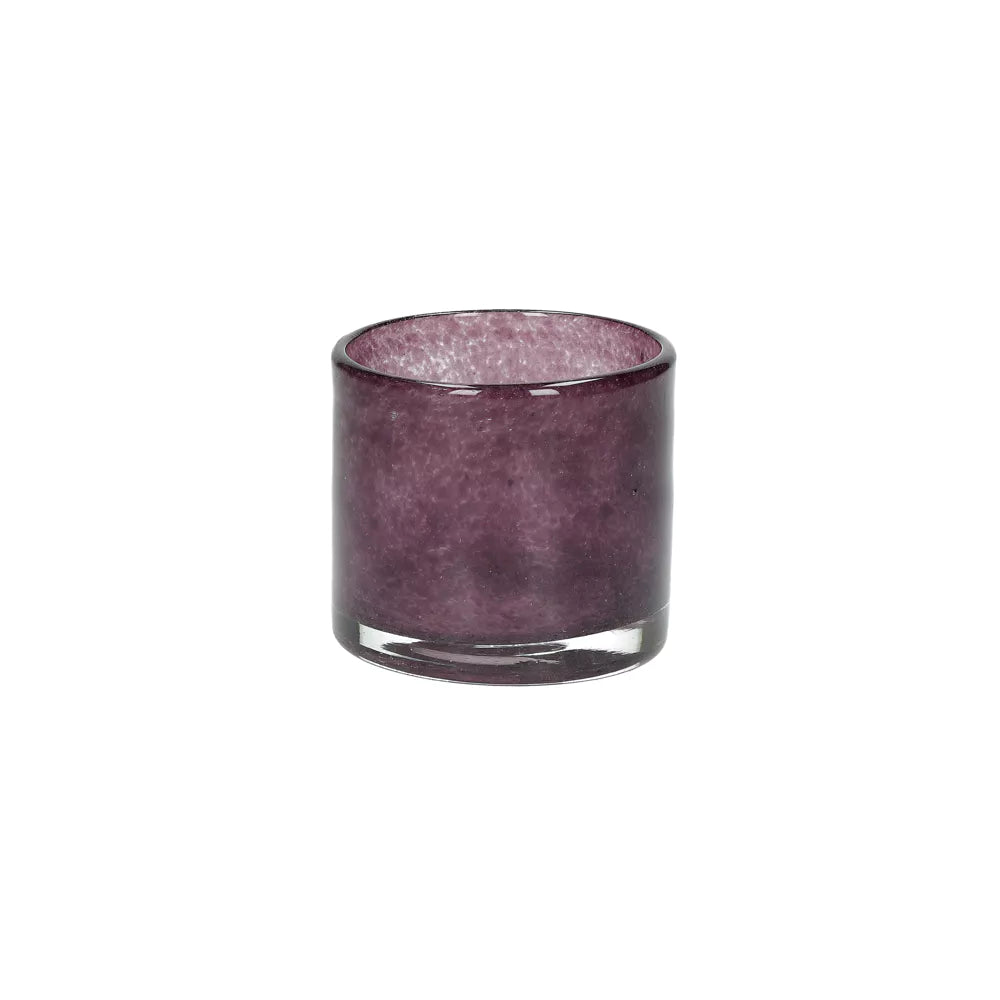 Pomax SKLO Theelichthouder - Glas - Aubergine - Ø 6 x H 6 cm