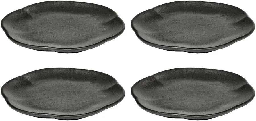 Serax X Sergio Herman Plate m Inku Black Ribbed - 13,9cm - 4 stuks
