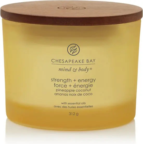 Chesapeake Bay Candle Strength & Energy Geurkaars – 3 Lonten, 312 g