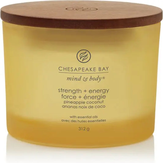 Chesapeake Bay Candle Strength & Energy Geurkaars – 3 Lonten, 312 g