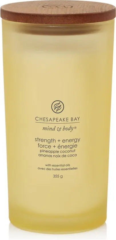 Chesapeake Bay Candle Strength & Energy Pineapple Coconut Large Jar Geurkaars 355 g