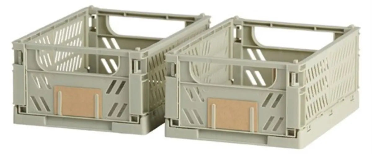 Day opvouwbare opbergbox mosgroen 17x12,5x7 cm - set van 2