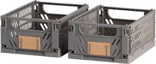 Day Plooibox Set van 2 - 17 x 12,5 x 7 cm - Donkergrijs