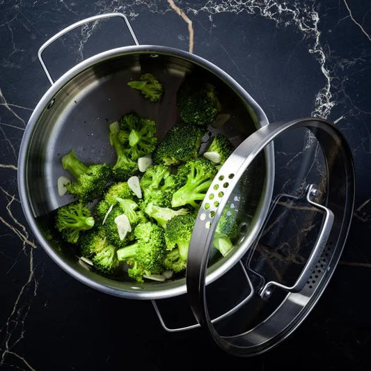 Greenpan Kookpan 20 cm met Glazen Deksel - RVS