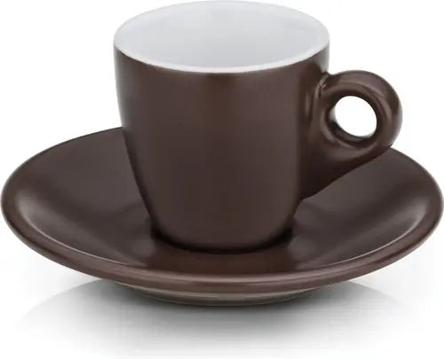 Kela Mattia Espressokopjes met Schotels - Blauw - Set van 2