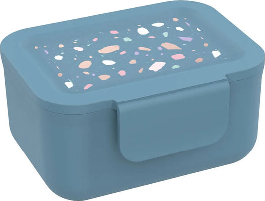 Blauwe Terrazzo Snackbox - Klein