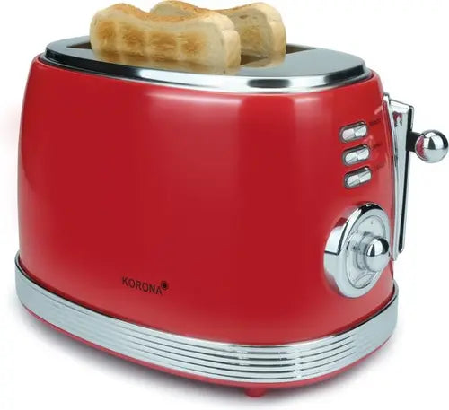 Korona Retro Broodrooster - Rood - 2 sneden