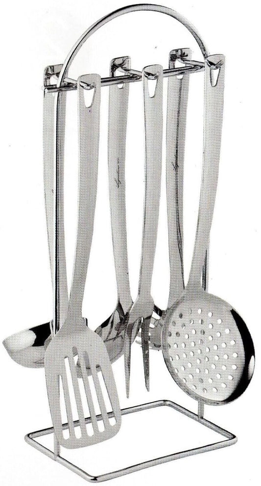 Lagostina keukenhulpjes op staander 6-delig - Elegante set keukengerei