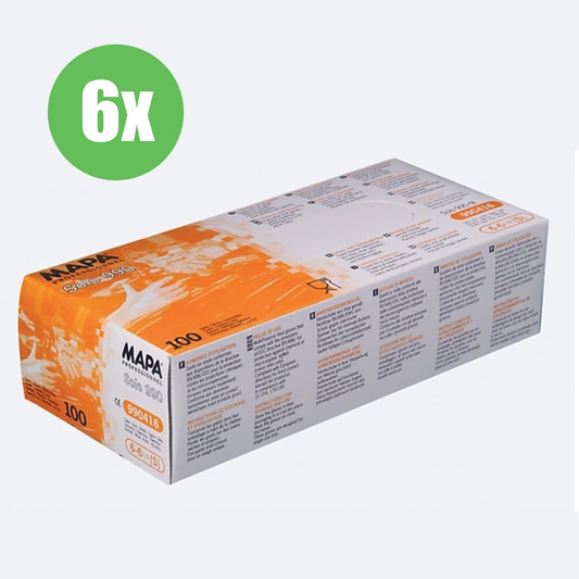 Mapa Solo 990 vinyl wegwerphandschoenen - 6 x 100 stuks voor schoonmaak