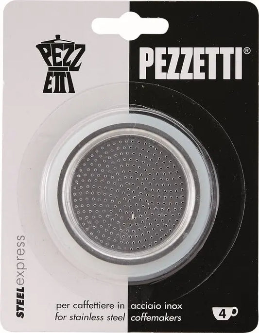 Pezzetti Reserveonderdelen SteelExpress 4-kops – 2 seals + 1 filter