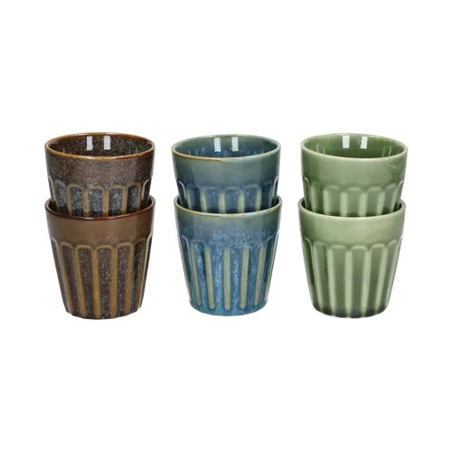 Pomax Rialto Bekers - Set van 6, Multicolor