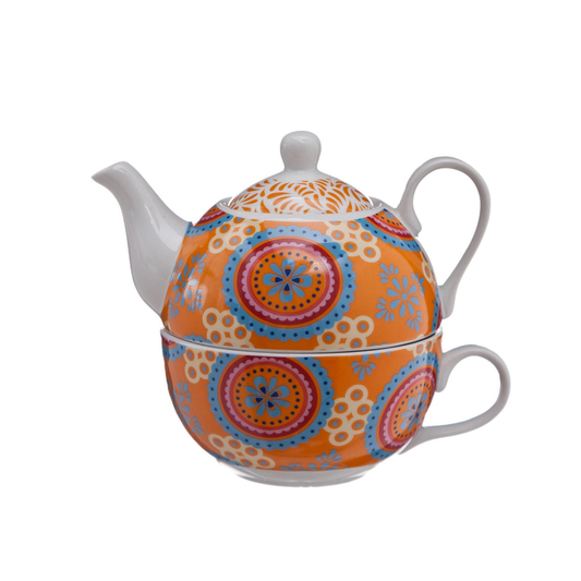 Theepot met tas deco