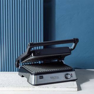 Royal van Kempen & Begeer contactgrill 2000W – uitneembare platen – 180° openklapbaar
