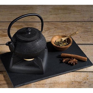 Cosy & Trendy warmhouder voor theepot zwart - gietijzeren theelichthouder
