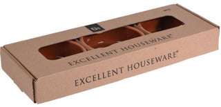 Excellent Houseware Terra Cotta Tapasschalen 200 ml - Set van 3