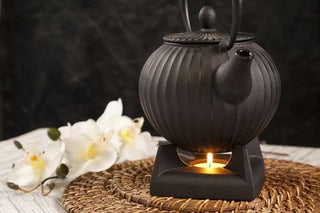 Cosy & Trendy warmhouder voor theepot zwart - gietijzeren theelichthouder