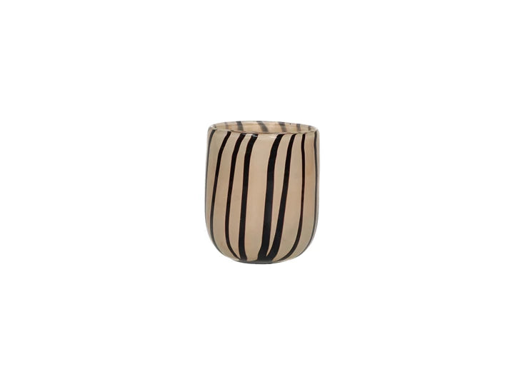 Pomax Cannes Vaas / Windlicht - Ivoor - Ø9 x H11 cm