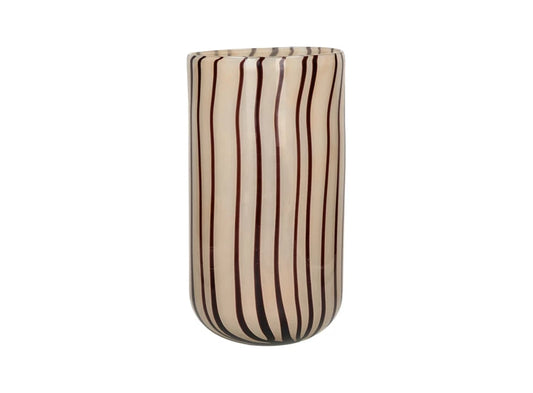 Pomax Cannes vaas / windlicht ivoor - Ø 16 x H30 cm kaarshouder decoratie