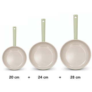 Blokker luxe braadpannenset 20, 24 en 28 cm