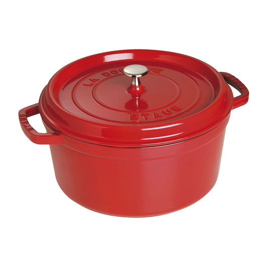 Staub Cocotte Rond 28 cm - Kersenrood - 6,7 liter – productfoto