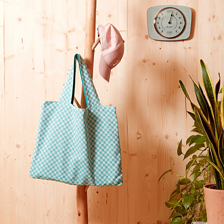 La Carafe Lagune boodschappentas turquoise – omkeerbaar en opvouwbaar