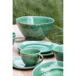 Pomax Treille dessertbord steengoed Ø 21 cm - groen