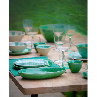 Pomax Treille ontbijtkom steengoed Ø 15 cm - groen
