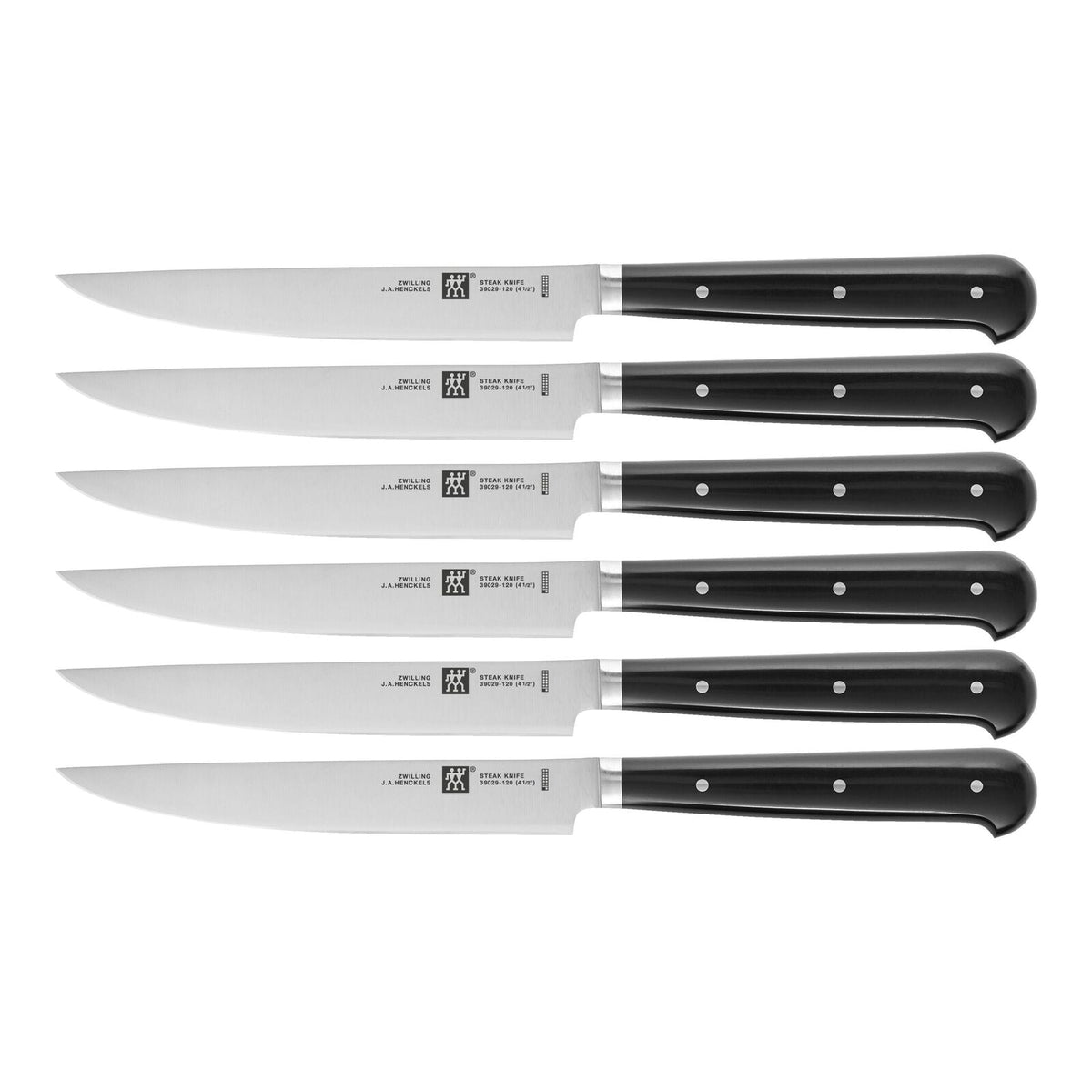 Zwilling steakmessenset 6-delig – zwart – productfoto