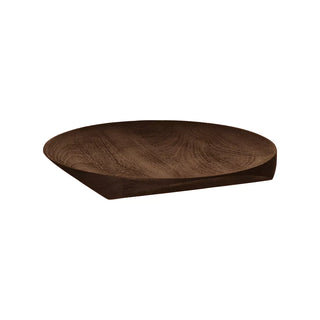 Pomax Nervi dienblad mangohout Ø 30 cm - walnoot