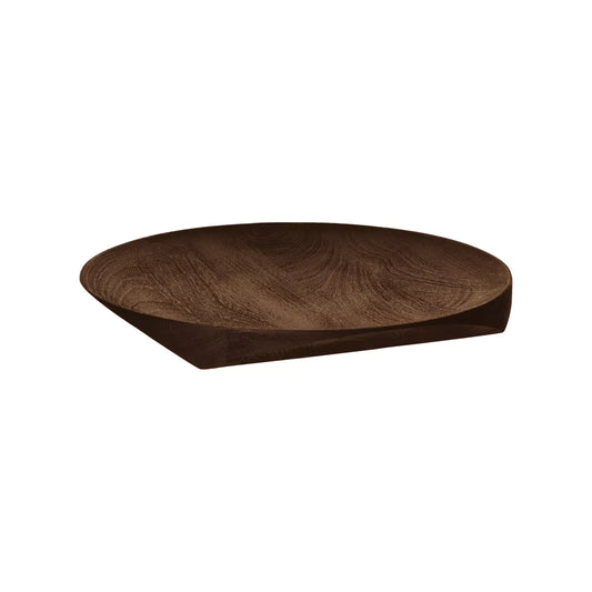 Pomax Nervi Dienblad - Mangohout - Ø 30 cm - Walnoot