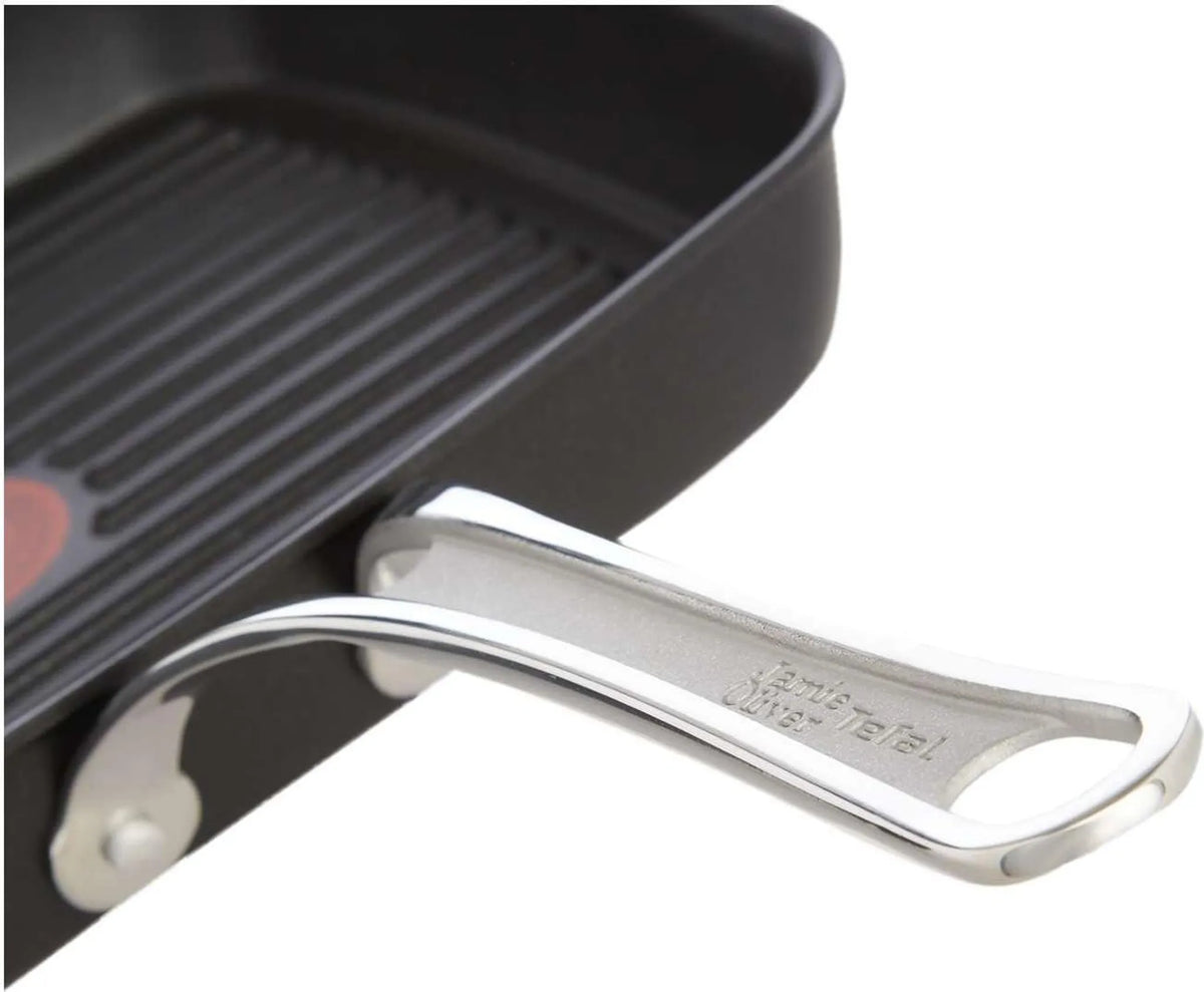 Tefal Jamie Oliver Grillpan 23 x 27 cm - Inductie – Titanium Antiaanbaklaag