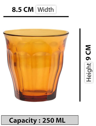 Duralex Picardie drinkglazen amber - set van 6 - 31 cl