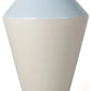 Handgemaakte Keramiek Vaas Fairtrade - Duodip Glazuur - Blauw/Crèmewit - ø13 x H17 cm