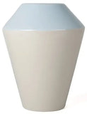 Handgemaakte Keramiek Vaas Fairtrade - Duodip Glazuur - Blauw/Crèmewit - ø13 x H17 cm