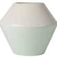 Handgemaakte Keramiek Vaas Fairtrade - Duodip Glazuur - Mintgroen/Crèmewit - ø13 x H13 cm