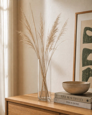 Fair Trade vaas H 35 cm - transparant