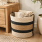 Fair Trade Mand Beige/zwart Jute - Hogla 35cm x h28cm