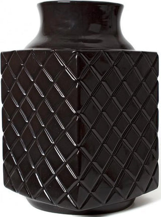 Fair Trade Suai vaas keramiek 30 cm - zwart