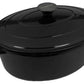 Le Bergier Ovale Cocotte Zwart - 4,3 L