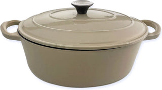 Le Bergier ovale cocotte taupe - 4,3 L stoofpan voor koken en braden