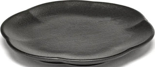 Serax X Sergio Herman Inku Black Ribbed bord M - 13,9 cm - 4 stuks