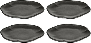 Serax X Sergio Herman Inku Black Ribbed bord M - 13,9 cm - 4 stuks
