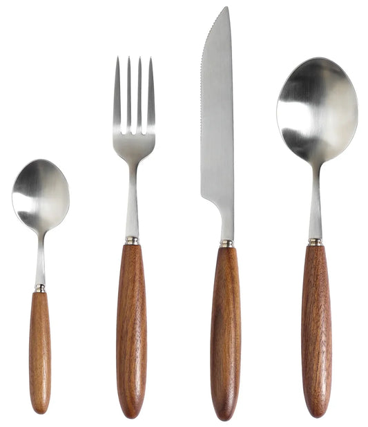 Serax X Ottolenghi Giftbox Rvs/walnut Bestek - 24 stuks