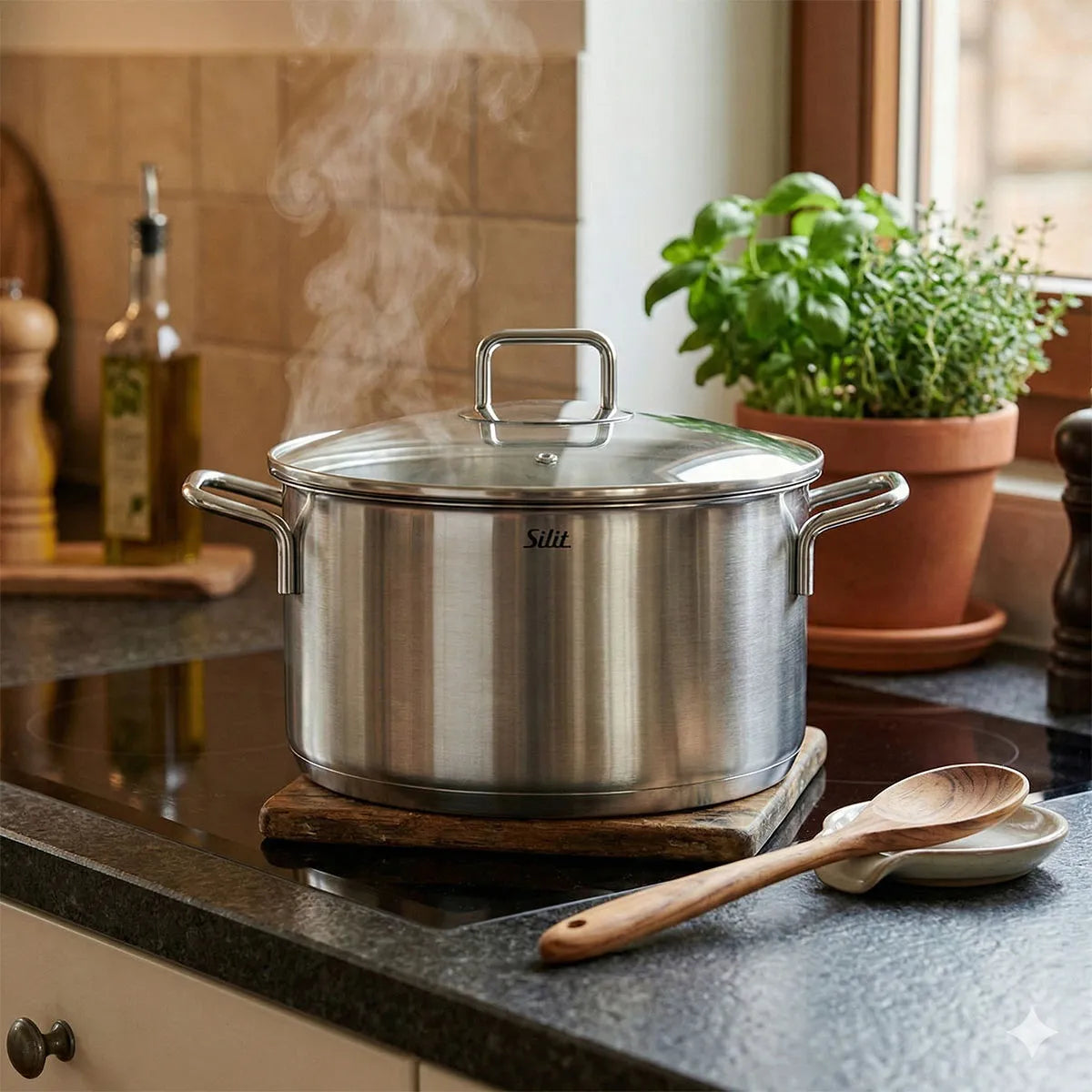 Silit Kookpot met Glazen Deksel - 24 cm