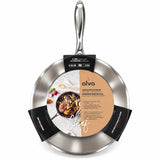 Alva Chef RVS braadpan 28 cm met originele verpakking op witte achtergrond