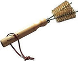 Barbecook Roosterborstel met houten handvat en dubbele koperen borstelkop