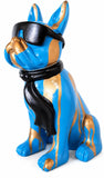 Blauwe Hond met gouden drip – 28 cm