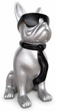 Zilveren Hond met Zonnebril – 40 cm