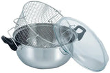 Beka frietpot RVS 26 cm met frituurmand en glazen deksel